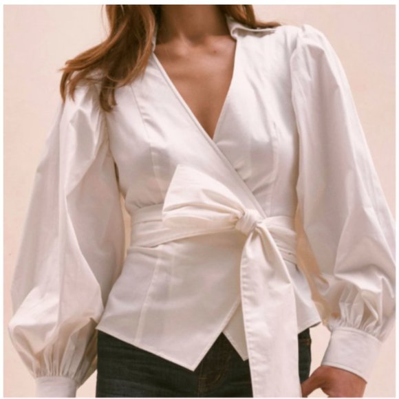 Toccin  - Sateen Wrap Blouse - Picture 1 of 4